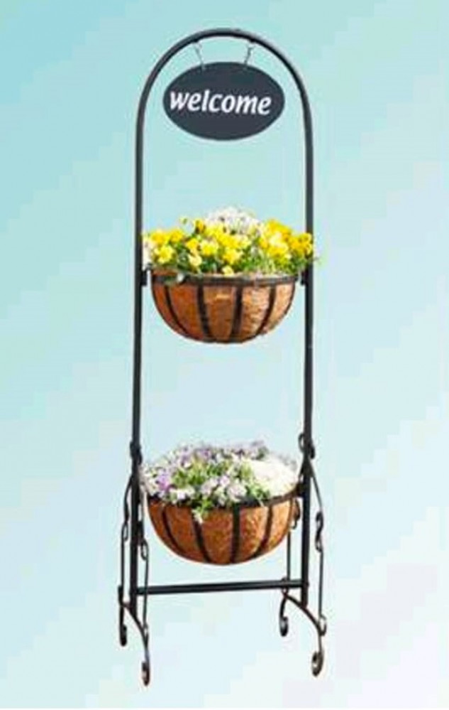 سلات زهور ونباتات Metal 2 Hang Flower Pots - الصورة 2